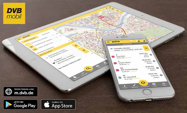 DVB mobil ─ offizielle Fahrplan-App Foto: DVB